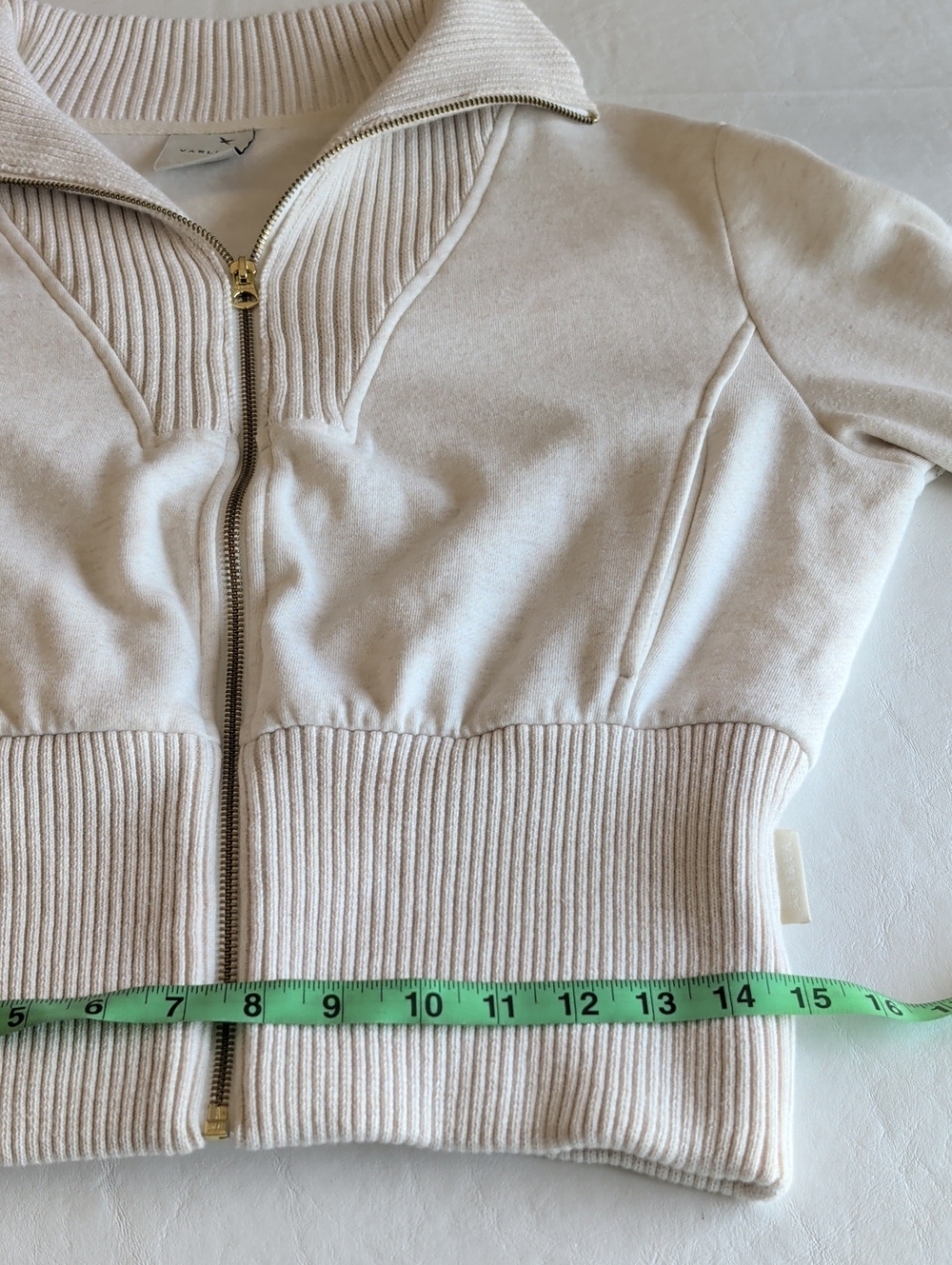 Varley Alisa Zip Through Long Sleeve Oatmeal Colorway Women's Size Large - Picture 8 of 12